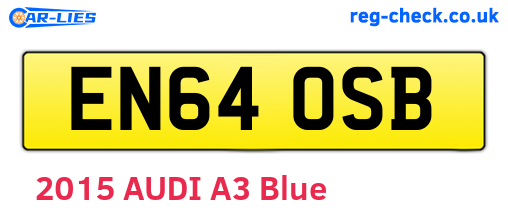 EN64OSB are the vehicle registration plates.