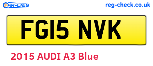 FG15NVK are the vehicle registration plates.