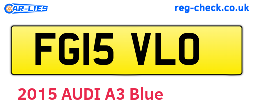 FG15VLO are the vehicle registration plates.