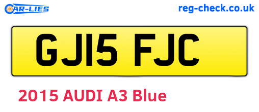 GJ15FJC are the vehicle registration plates.