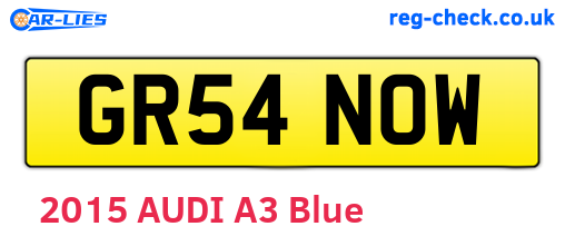 GR54NOW are the vehicle registration plates.