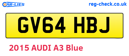 GV64HBJ are the vehicle registration plates.