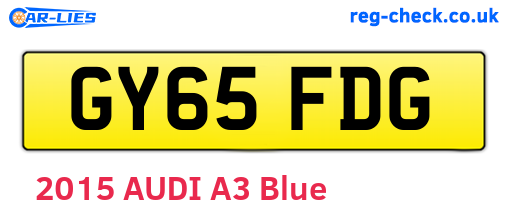 GY65FDG are the vehicle registration plates.