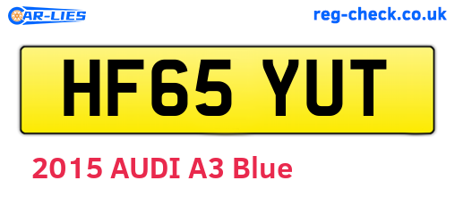 HF65YUT are the vehicle registration plates.