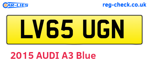 LV65UGN are the vehicle registration plates.