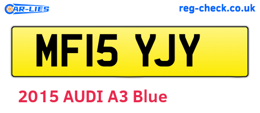 MF15YJY are the vehicle registration plates.