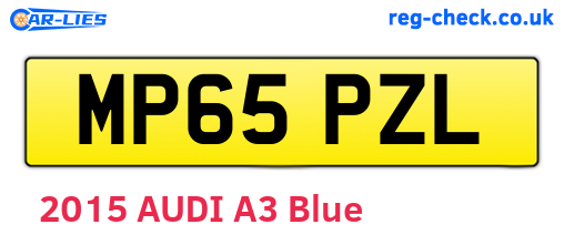 MP65PZL are the vehicle registration plates.