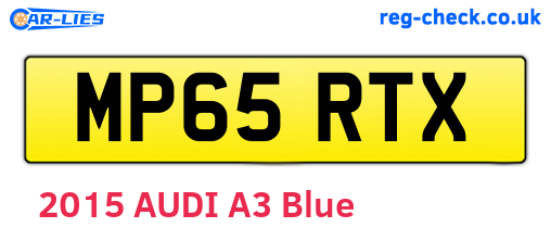 MP65RTX are the vehicle registration plates.