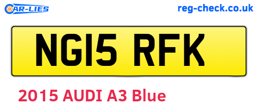 NG15RFK are the vehicle registration plates.