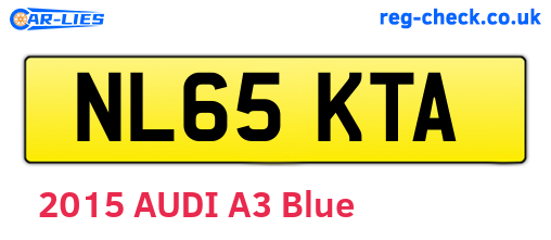 NL65KTA are the vehicle registration plates.