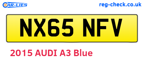 NX65NFV are the vehicle registration plates.