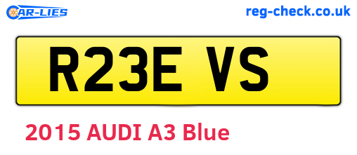 R23EVS are the vehicle registration plates.