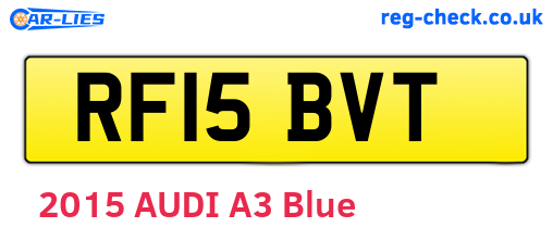 RF15BVT are the vehicle registration plates.