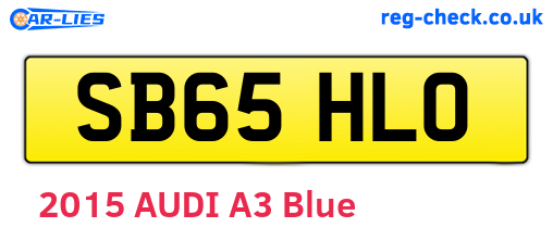 SB65HLO are the vehicle registration plates.