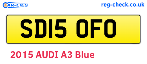 SD15OFO are the vehicle registration plates.