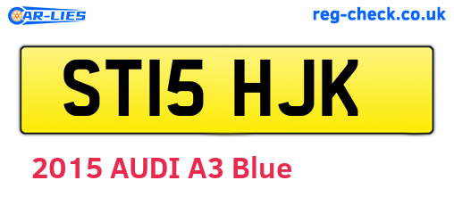 ST15HJK are the vehicle registration plates.