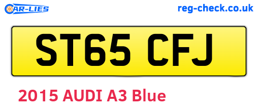 ST65CFJ are the vehicle registration plates.