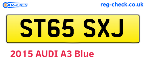 ST65SXJ are the vehicle registration plates.