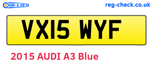 VX15WYF are the vehicle registration plates.