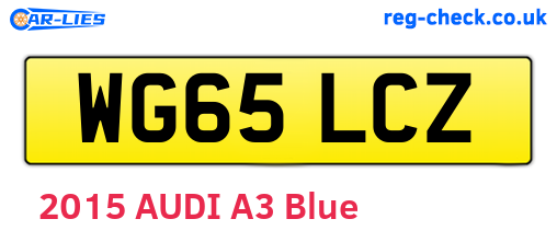 WG65LCZ are the vehicle registration plates.