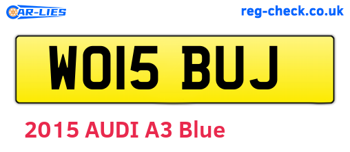WO15BUJ are the vehicle registration plates.