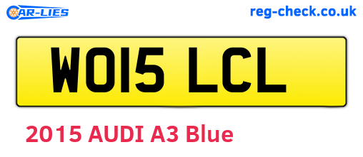 WO15LCL are the vehicle registration plates.