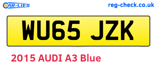 WU65JZK are the vehicle registration plates.