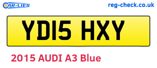YD15HXY are the vehicle registration plates.