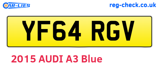 YF64RGV are the vehicle registration plates.