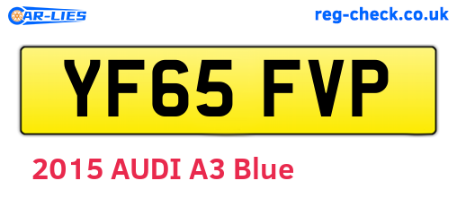 YF65FVP are the vehicle registration plates.