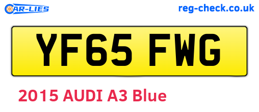 YF65FWG are the vehicle registration plates.