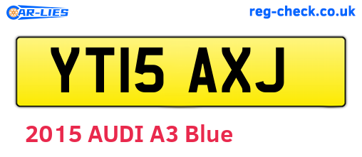 YT15AXJ are the vehicle registration plates.