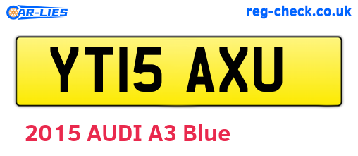 YT15AXU are the vehicle registration plates.