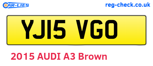 YJ15VGO are the vehicle registration plates.