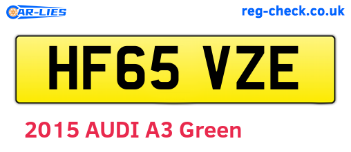 HF65VZE are the vehicle registration plates.
