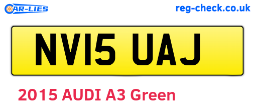 NV15UAJ are the vehicle registration plates.