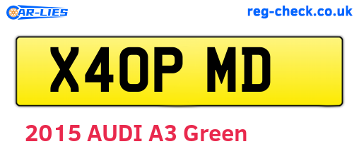 X40PMD are the vehicle registration plates.