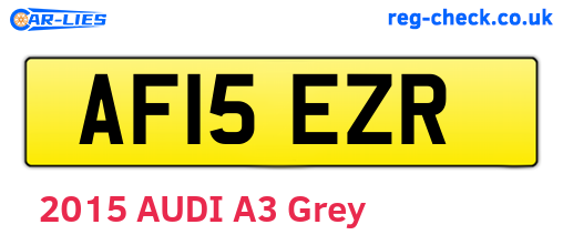 AF15EZR are the vehicle registration plates.