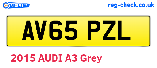 AV65PZL are the vehicle registration plates.