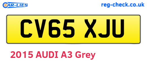 CV65XJU are the vehicle registration plates.