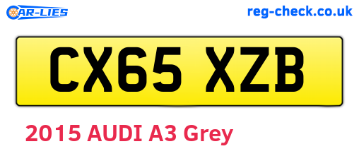 CX65XZB are the vehicle registration plates.