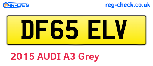 DF65ELV are the vehicle registration plates.