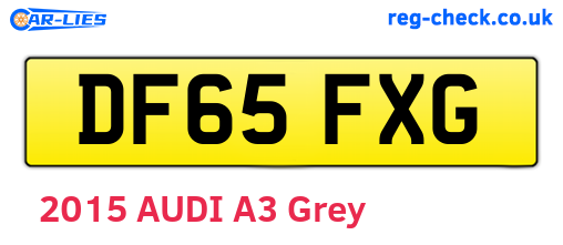 DF65FXG are the vehicle registration plates.