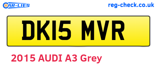 DK15MVR are the vehicle registration plates.