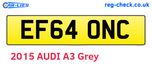 EF64ONC are the vehicle registration plates.