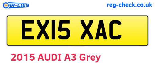 EX15XAC are the vehicle registration plates.