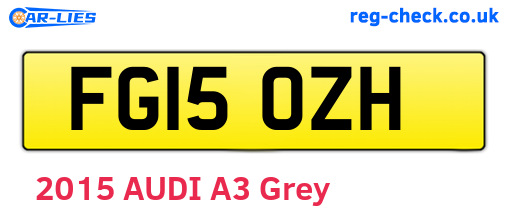 FG15OZH are the vehicle registration plates.