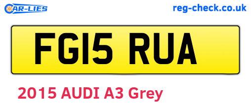 FG15RUA are the vehicle registration plates.