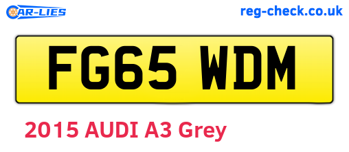 FG65WDM are the vehicle registration plates.