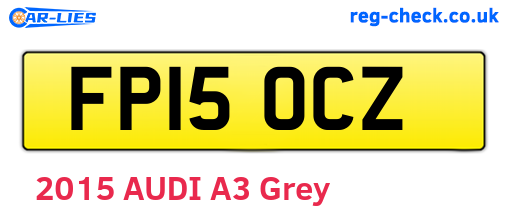 FP15OCZ are the vehicle registration plates.